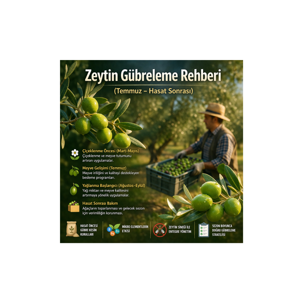 Zeytin Gübreleme Rehberi (Temmuz–Hasat Sonrası)