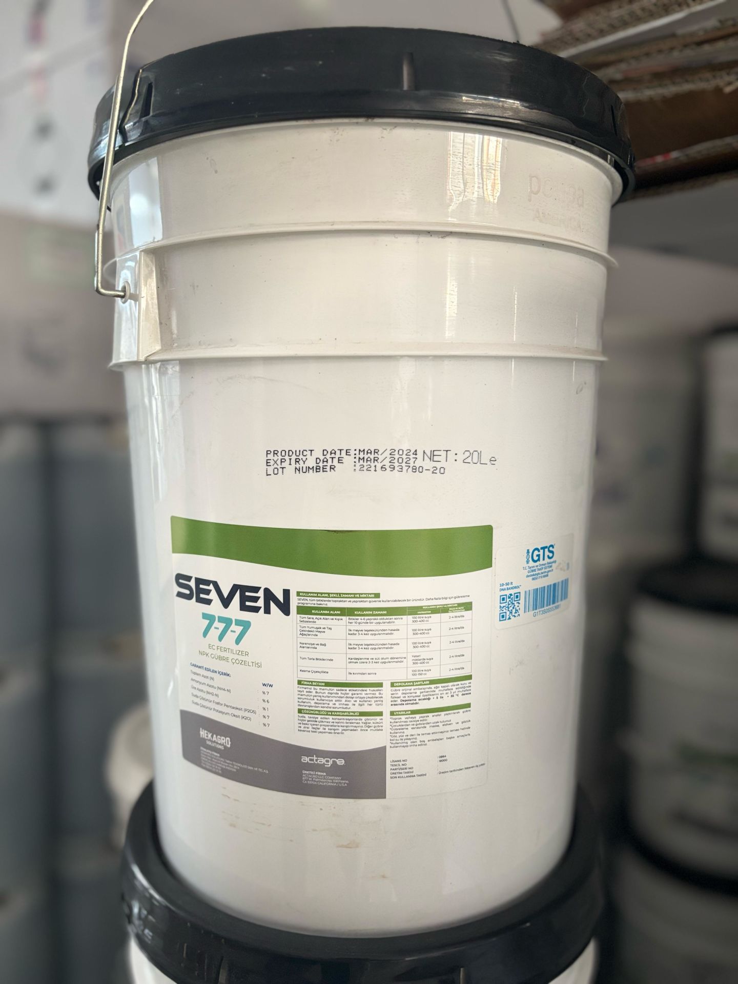 Actagro Triple SEVEN 7-7-7 20 LT % 3 ORGANİK ASİTLİ GÜBRE