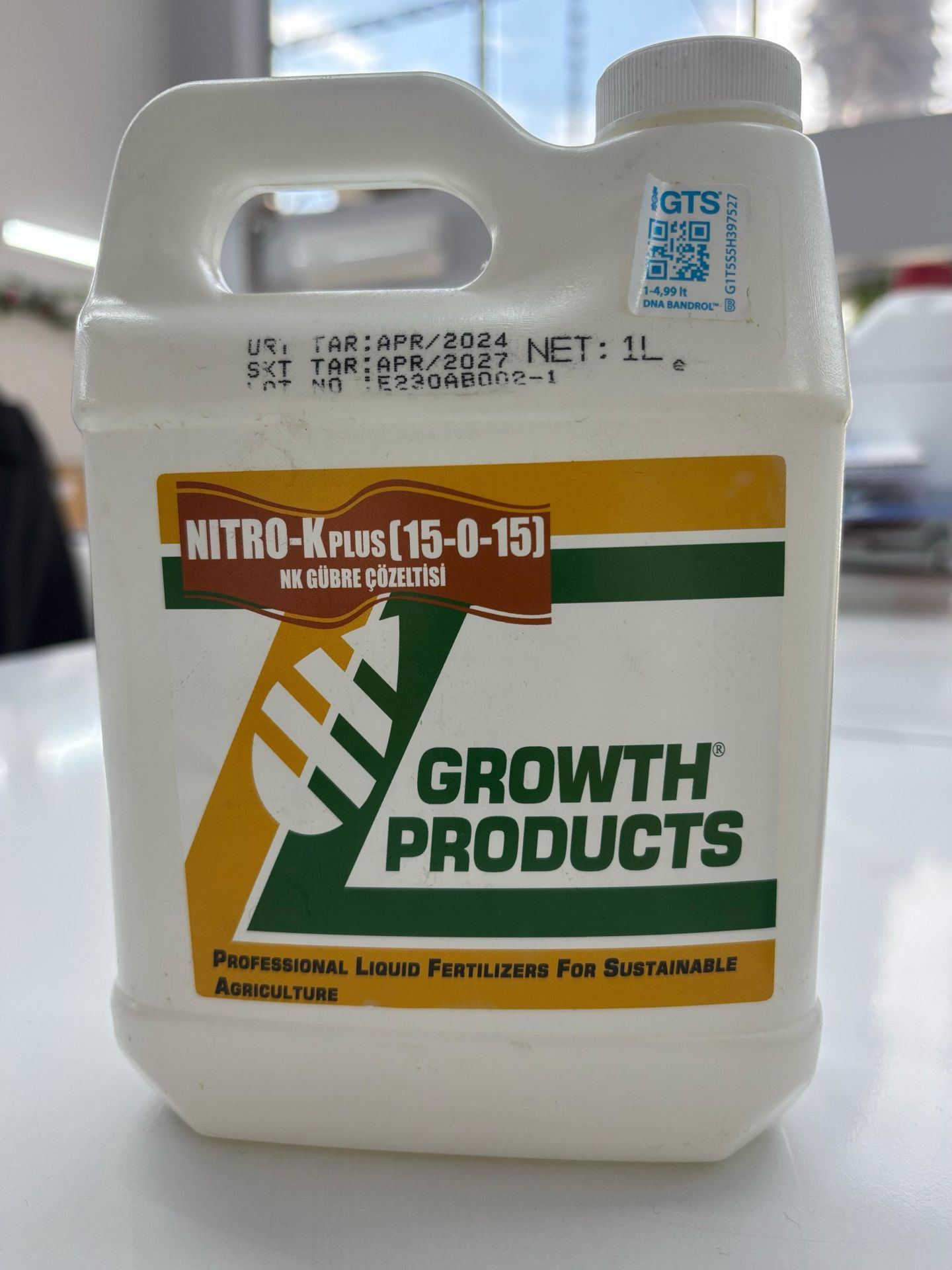 Growth Products Nitro – K Plus(15-0-15 )NK çözeltisi