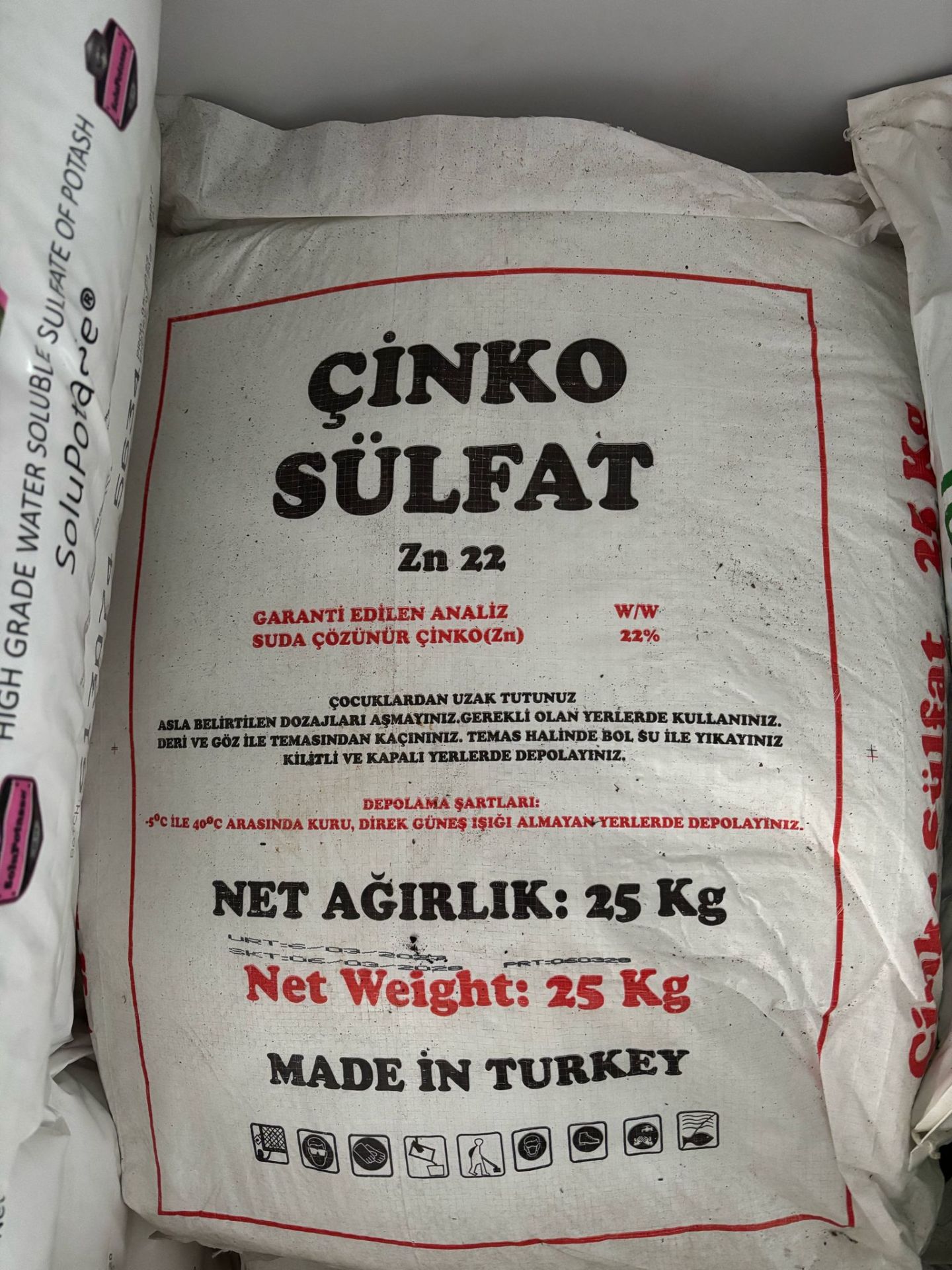 Koray Kimya Çinko Sülfat 25 KG