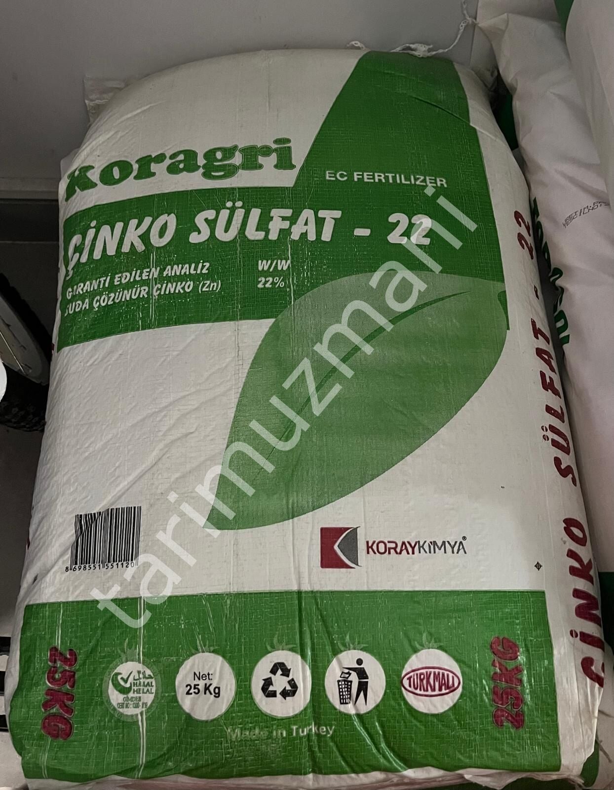 Koray Kimya Çinko Sülfat 25 KG