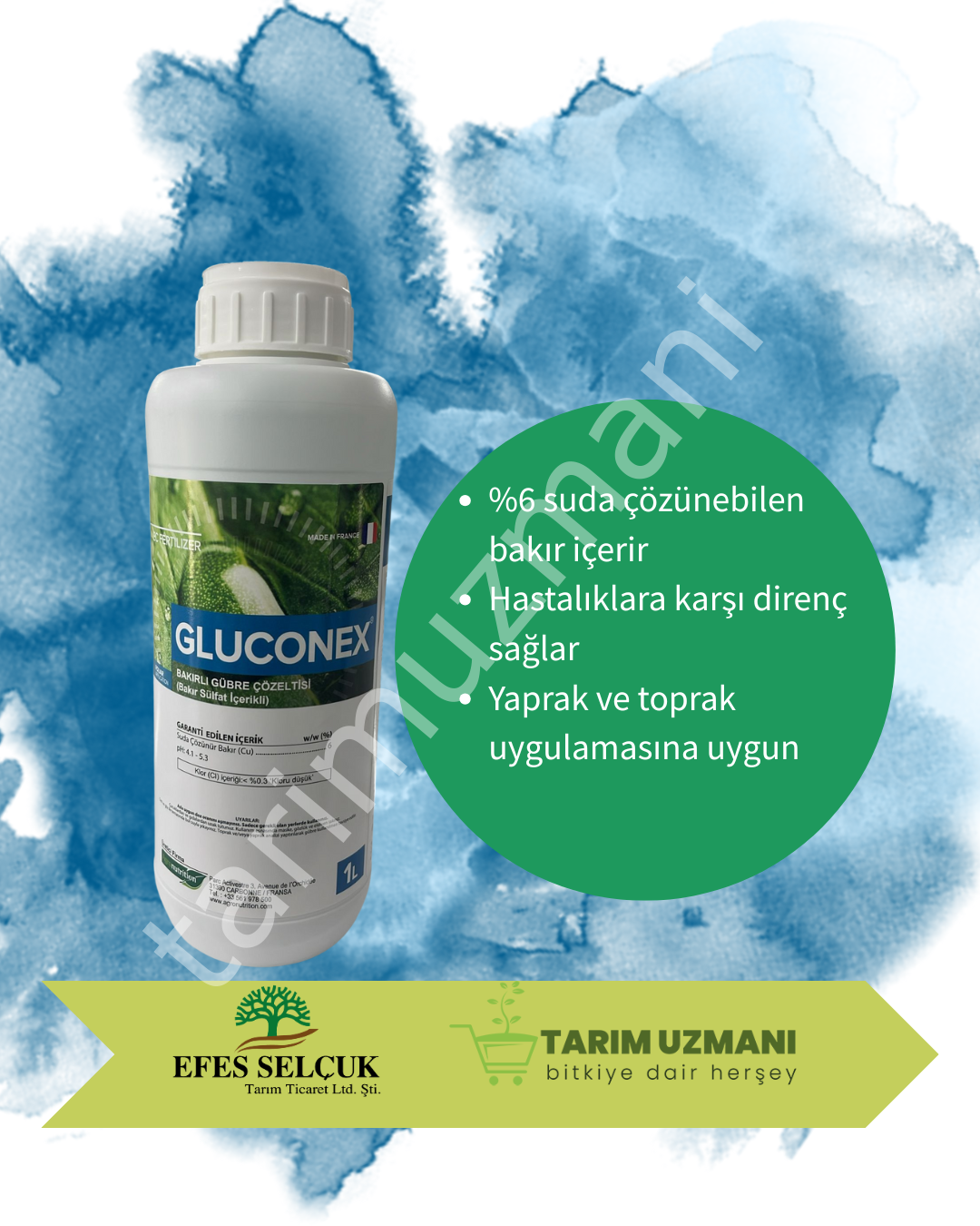 Agronutrition Gluconex - Bakırlı Gübre Çözeltisi 5 lt