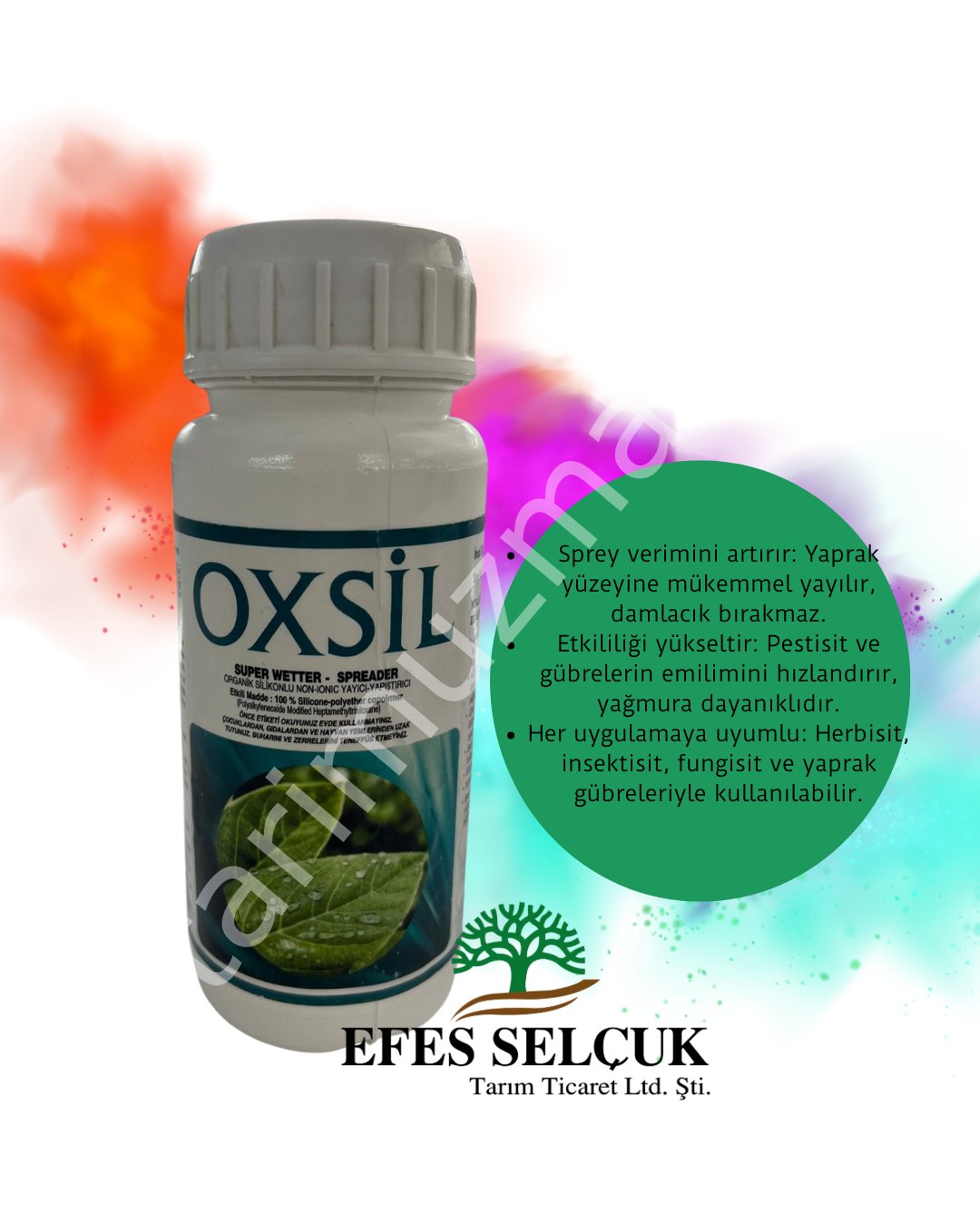 OXSİL Organik Silikonlu Yayıcı-Yapıştırıcı 100 cc