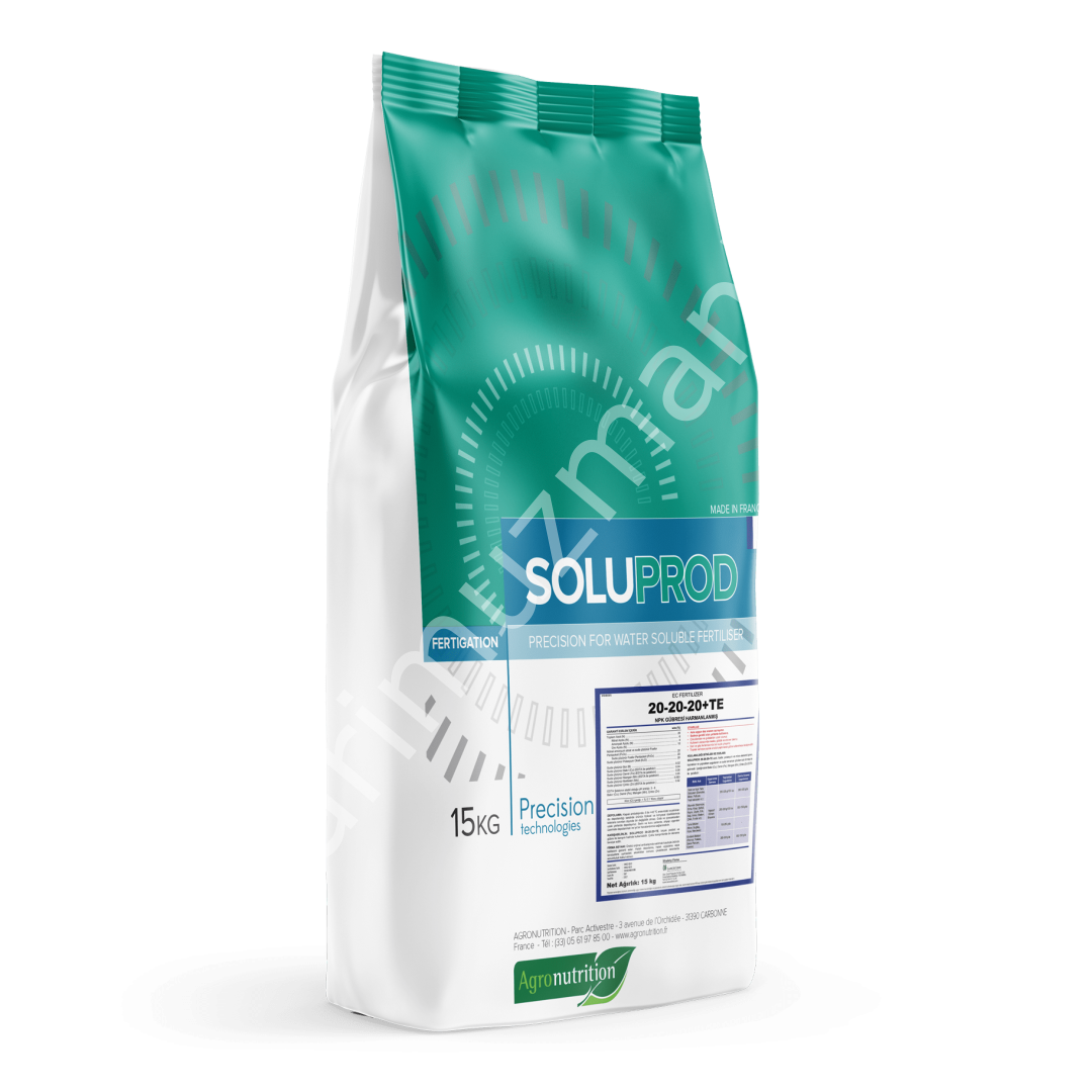 AGRONUTRITION SOLUPROD 20-20-20+TE – Suda Çözünür NPK Gübresi