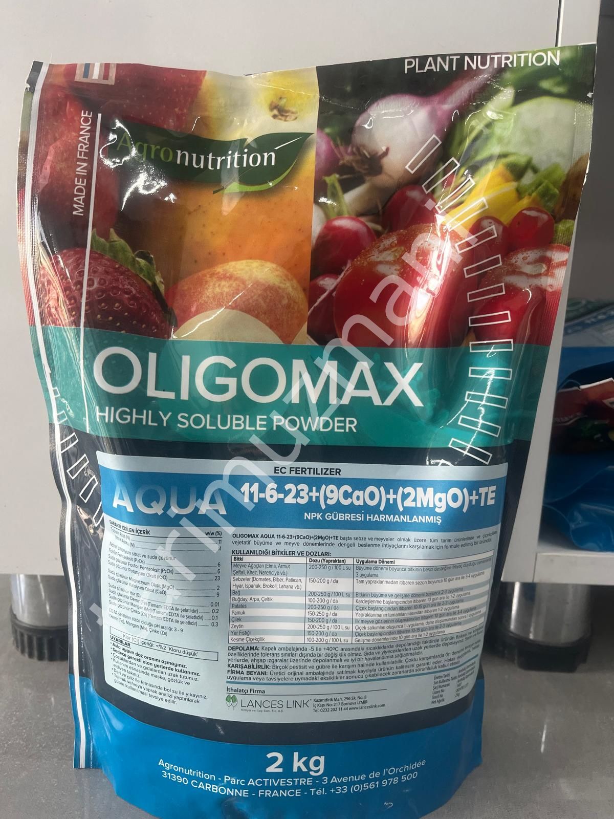Agronutrition Oligomax Aqua 11-6-23+(9CaO)+(2MgO)+TE 2KG