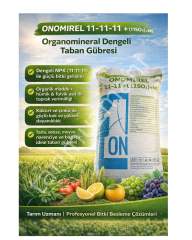 Egeon Onomirel 11-11-11+(11SO₃)+ME Organomineral Kompoze Gübre 25 KG