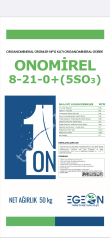 Egeon Onomirel 8-21-0 + (5SO3) Organomineral Gübre 50 KG